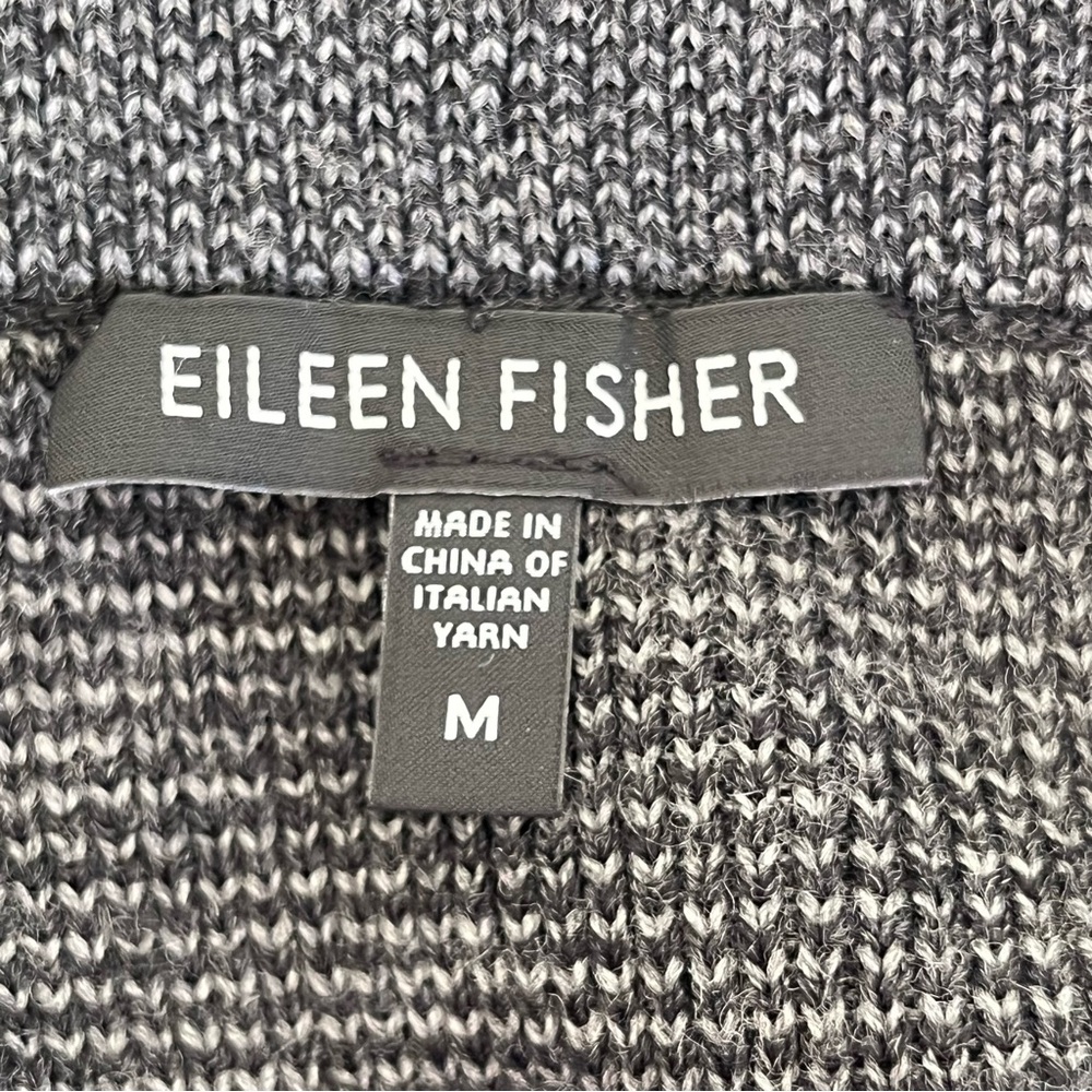 Eileen Fisher Dark Gray 100% Merino Wool Pencil Skirt, Size Medium, Italian Yarn - Picture 4 of 6